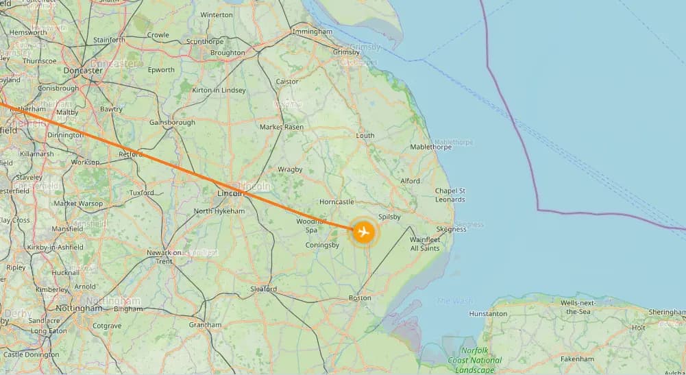 Live aircraft flight tracking map